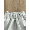 thumbnail image 6 of Kiapeise Baby Girl Pu Leather Tutu Skirt Toddler High Waist Ruffle Pleated Fashion Solid Mini Skort Skirts Outfit Clothes, 6 of 7