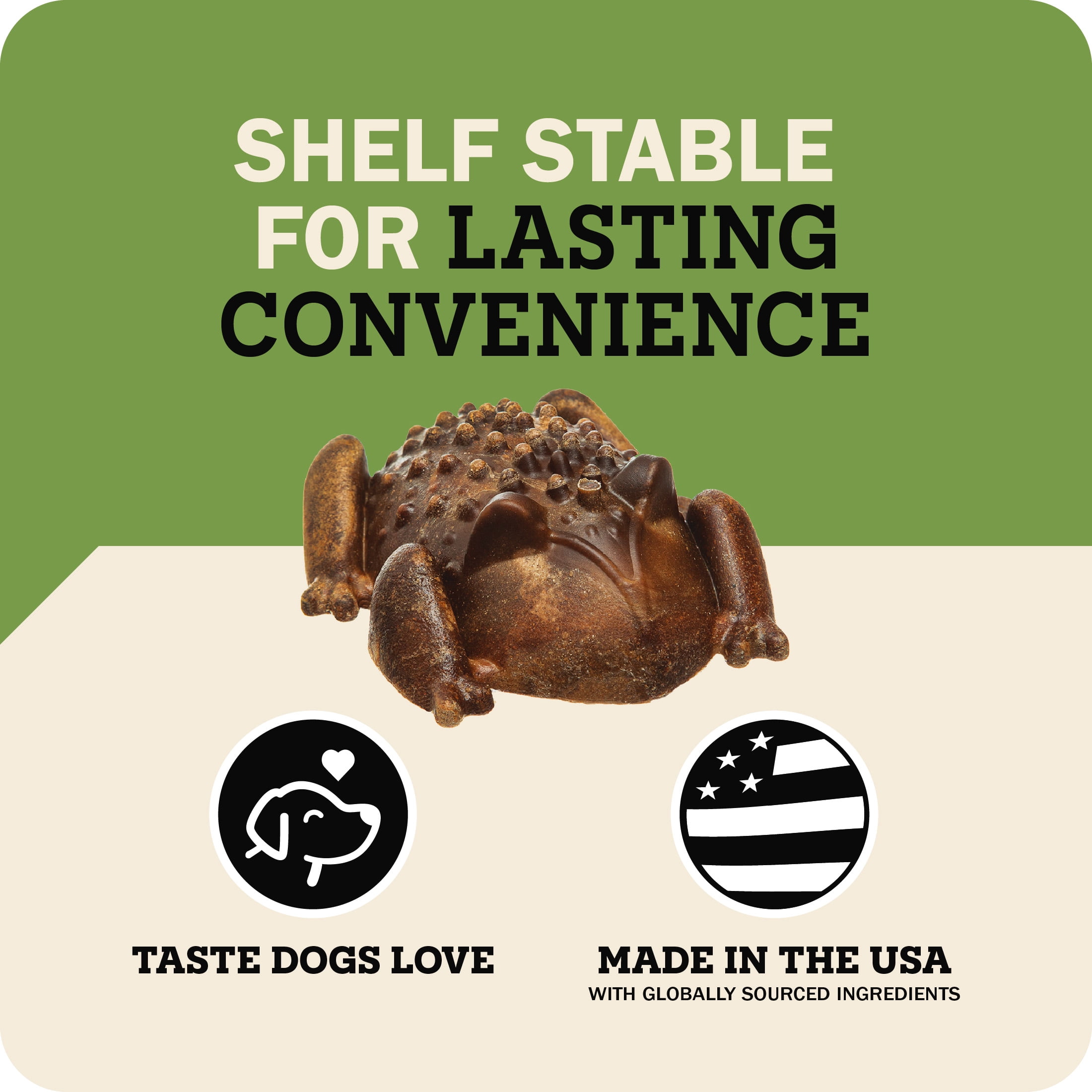 Redbarn Dur-A-Bulls Dog Chews, Large Toad Hickory BBQ Flavor, 6-Count