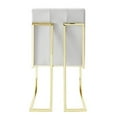 thumbnail image 6 of Posh Living Evan Faux Leather Dining Side Chair in White/Gold (Set of 2), 6 of 8