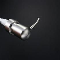 HEALEEP 1Pcs Shampoo Pump Dispenser Silver 304 Stainless Steel Cylindrical for Bathroom