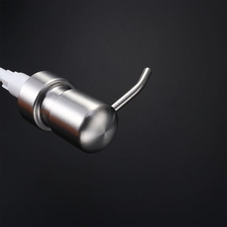 HEALEEP 1Pcs Shampoo Pump Dispenser Silver 304 Stainless Steel Cylindrical for Bathroom