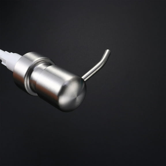 HEALEEP 1Pcs Shampoo Pump Dispenser Silver 304 Stainless Steel Cylindrical for Bathroom