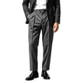 thumbnail image 2 of KeShDi Pants for Men Pleated Wide Leg Loose Fit High Waist Casual Dress Trousers Dark Gray L, 2 of 9