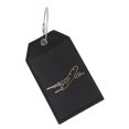 thumbnail image 1 of PU Leather Luggage Tages Practical Luggage Labels Card Tages Boardings Travel Suitcases Tages with Steel Loops for Bags rose red, 1 of 4