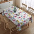 thumbnail image 2 of Pioneer Flower Floral Print Pattern Rectangle Tablecloth 60"x84", Waterproof Polyester Table Cloth, Wipeable Spillproof for Dining Camping Indoor Outdoor, 2 of 5