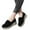 Black, variant on Summer Sandals for Women 2024,Women's Closed Toe Wedge Sandals,Matsuke Shoes Thick Soles Sloping Heels Leather Rocking Casual Single Shoes