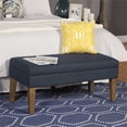 thumbnail image 2 of HomePop Transitional Fabric Textured Decorative Storage Bench in Blue, 2 of 17