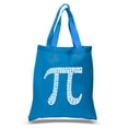 thumbnail image 1 of LA Pop Art Small Word Art Tote Bag - THE FIRST 100 DIGITS OF PI, 1 of 2