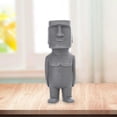 thumbnail image 2 of 1 estatua antigua de la Isla de Pascua con acentos de estilo retro, monolito romano para escritorio Gris C, 2 of 8