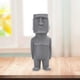 thumbnail image 2 of 1 estatua antigua de Isla de Pascua, estilo retro, escultura de cabeza Moai para sala de estar. Gris C, 2 of 8