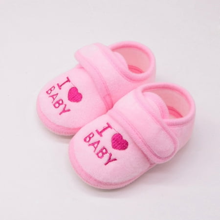 

YOHOME Newborn Baby Girls&Boys Soft Shoes Soled Loving Letter Print Footwear Crib