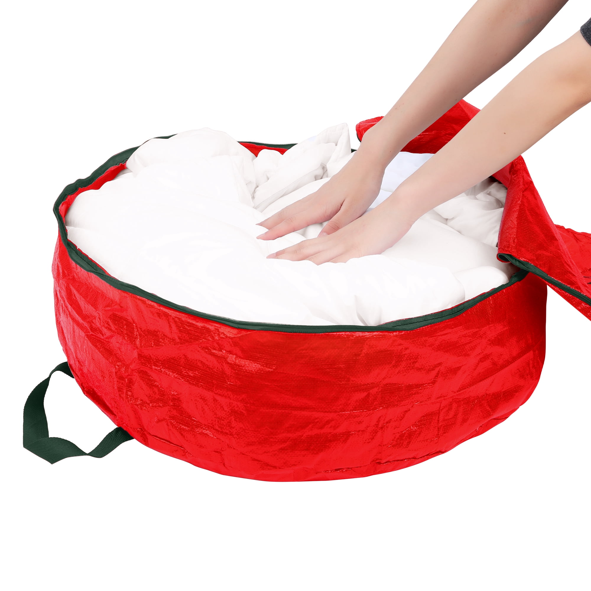 Unique Bargains 1 Pack Clothes Storage Bags Moving Bags Red 23.5*7in