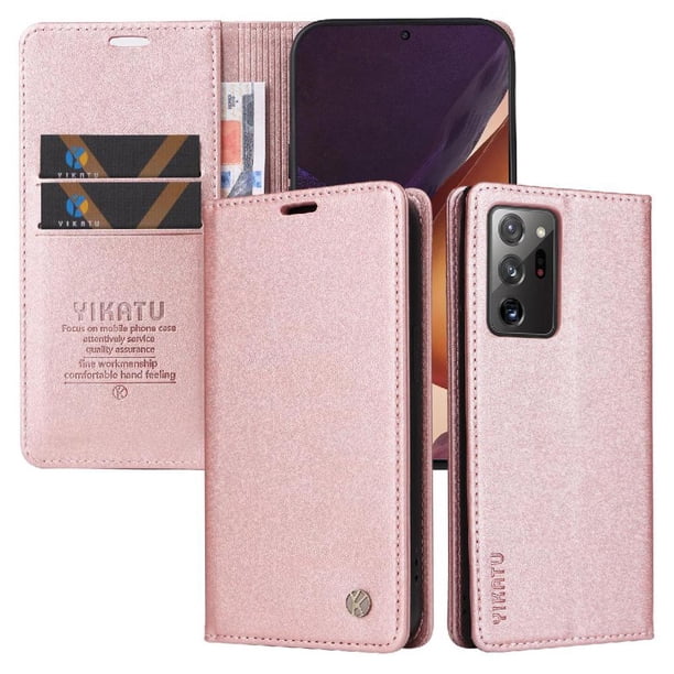 Funda para Samsung Galaxy Note 20 Ultra Estuche de Cuero PU Tipo Cartera con Ranuras para Tarjetas y Cierre Magnético