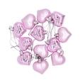 thumbnail image 1 of Advancent 12 Uds. De bolas de árbol de Navidad en forma de corazón, adornos navideños multicolores, hermosas vacaciones, alegres, de plástico, Type10 NO10 Advancent HA061473-04B, 1 of 6