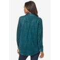 thumbnail image 2 of Roaman's Women's Plus Size Faux Suede Big Shirt, 2 of 5