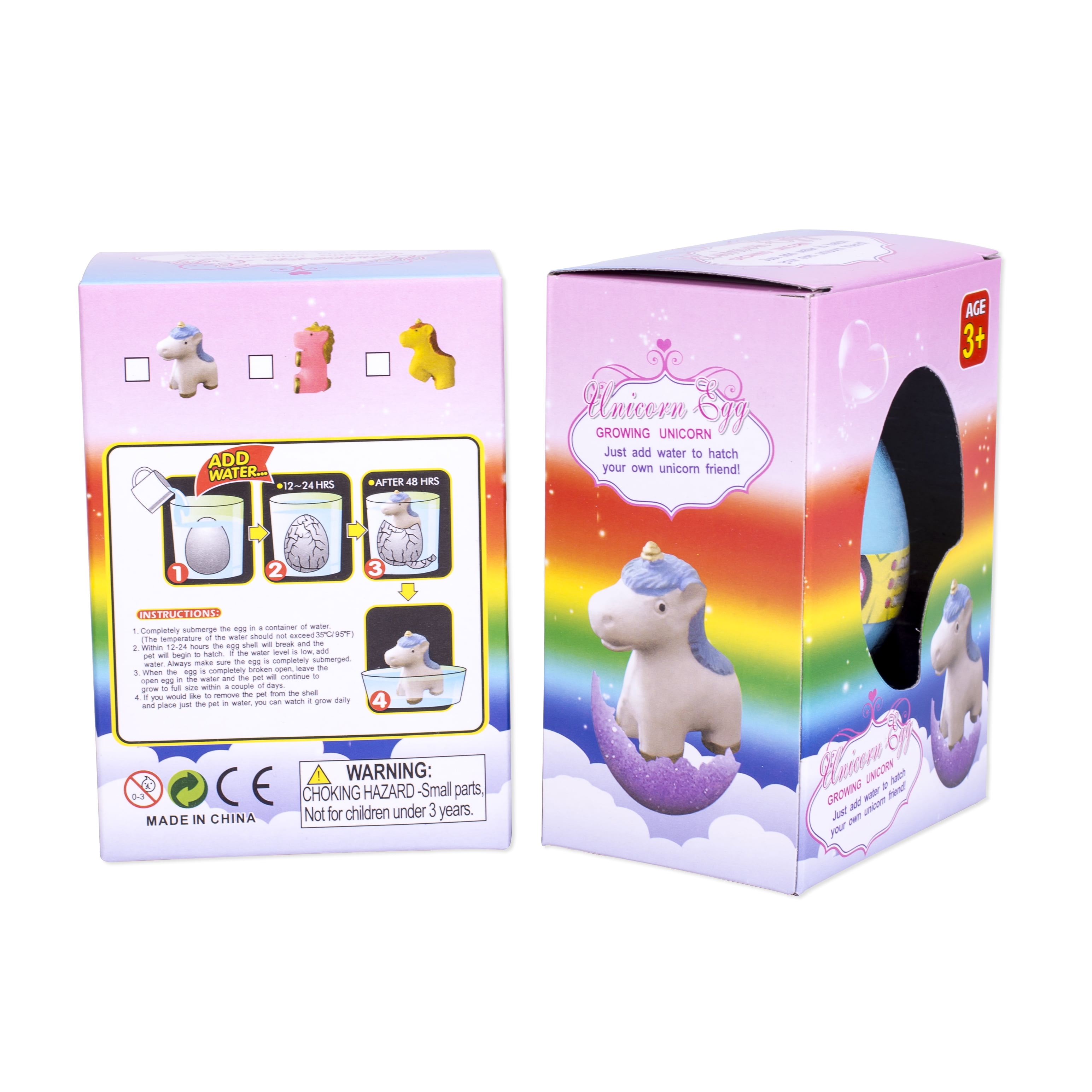 hatching growing unicorn rainbow egg