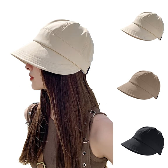 Helii Wide Brim Bucket Hat – UPF 50 Fisherman Hat with Ponytail Hole, Lightweight Quick Dry Breathable Sun Hat for Men Women, Foldable Adjustable Outdoor Cap Black,One Size