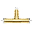 thumbnail image 2 of Joywayus 5/16"(9mm) Manguera Tee Conexión de unión de 3 vías Intersección/Latón dividido Agua/Combustible/Aire, 2 of 4