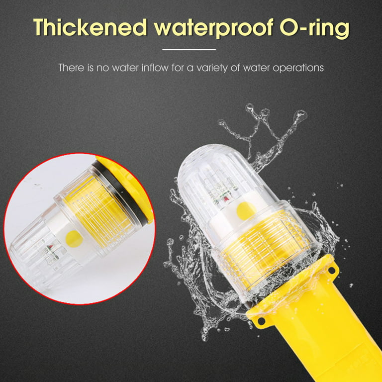 Yoone LED Fishing Lamp Flashing Automatic Light-control Wear Resistant Buoy Fishnet Light for Angling, Men's, Size: One size, Yellow