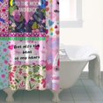 thumbnail image 5 of Small Stall Narrow Shower Curtain 36"W x 72"L – Tropical Bohemian Leaves, Mid-Century Abstract Boho Botanical Bathroom Decor, Vintage Floral Palm Leaf Pattern, Rustic Tribal Folk Style, 5 of 5