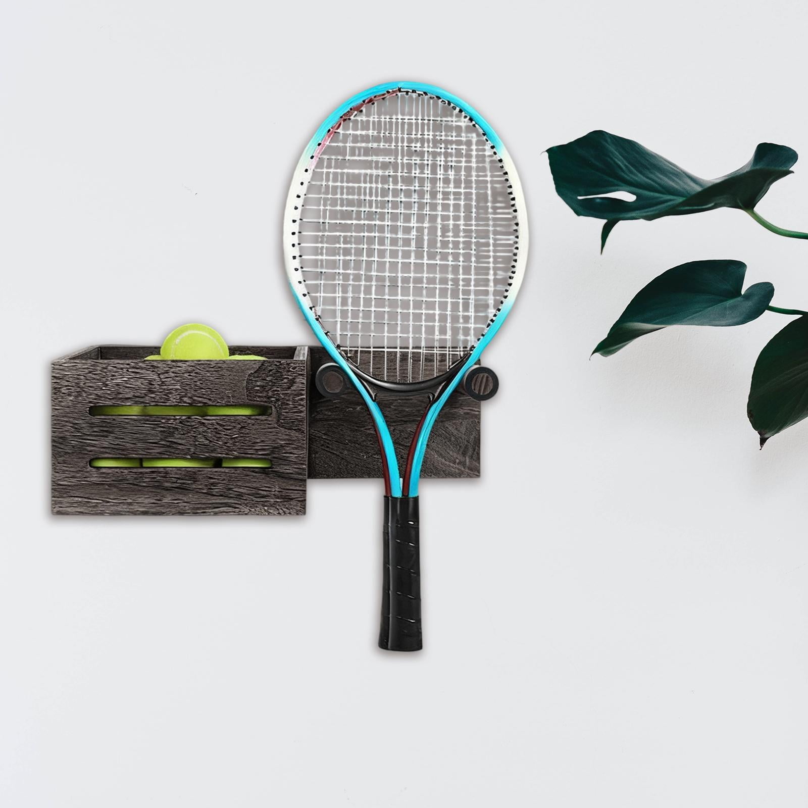 GARENDE Tennis Racquet Holder Badminton Racket Holder Accessory Tennis Equipment Organizer Wall Mounted for Club Gym Game Room Garage