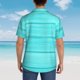 thumbnail image 4 of Fotbe Turquoise Wooden Camisa Hawaiana para Hombre Unisex – Camisa Casual de Verano con Botones de Manga Corta de Algodón y Lino,X-Large, 4 of 7