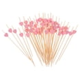 thumbnail image 1 of 100 palillos de cóctel hechos de palitos de cóctel de frutas, palillos de postre y platos Rosado, 1 of 8