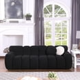 thumbnail image 2 of Luxvie 87.4 Length,35.83" Deepth ,Human Body Structure For USA People, Marshmallow Sofa, Boucle Sofa,3 Seater, Black BOUCLE, 2 of 9