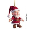 thumbnail image 3 of Mecorevxz Christmas Decorations Santa Claus Acrylic Hanging Ornaments Suitable for Christmas Tree Decorations,Christmas Gifts,3.15Inch, 3 of 8