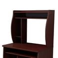 thumbnail image 3 of Benjara Niro Utility Desk Cart with Hutch- 7 Shelves- 53" Mahogany Brown, 3 of 5