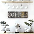 thumbnail image 4 of Rustic Coffee Sign Farmhouse Kitchen Decor Sign Printed Wall Hanging Coffee Bar Plaque for Home Office Coffee Decor Vintage Wood Grain Coffee Station Signs by 16x5 inches, 4 of 6