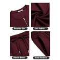 thumbnail image 5 of COOFANDY Men's 2 Pieces Outfits Casual Quarter Zip Polo T Shirt and Shorts Set Athletic Jogging Summer Tracksuit, 5 of 5