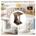 thumbnail image 6 of Gymax Side Table 2 Tier Sofa Couch Table Compact C-shape End Table Snack Coffee Table, 6 of 9