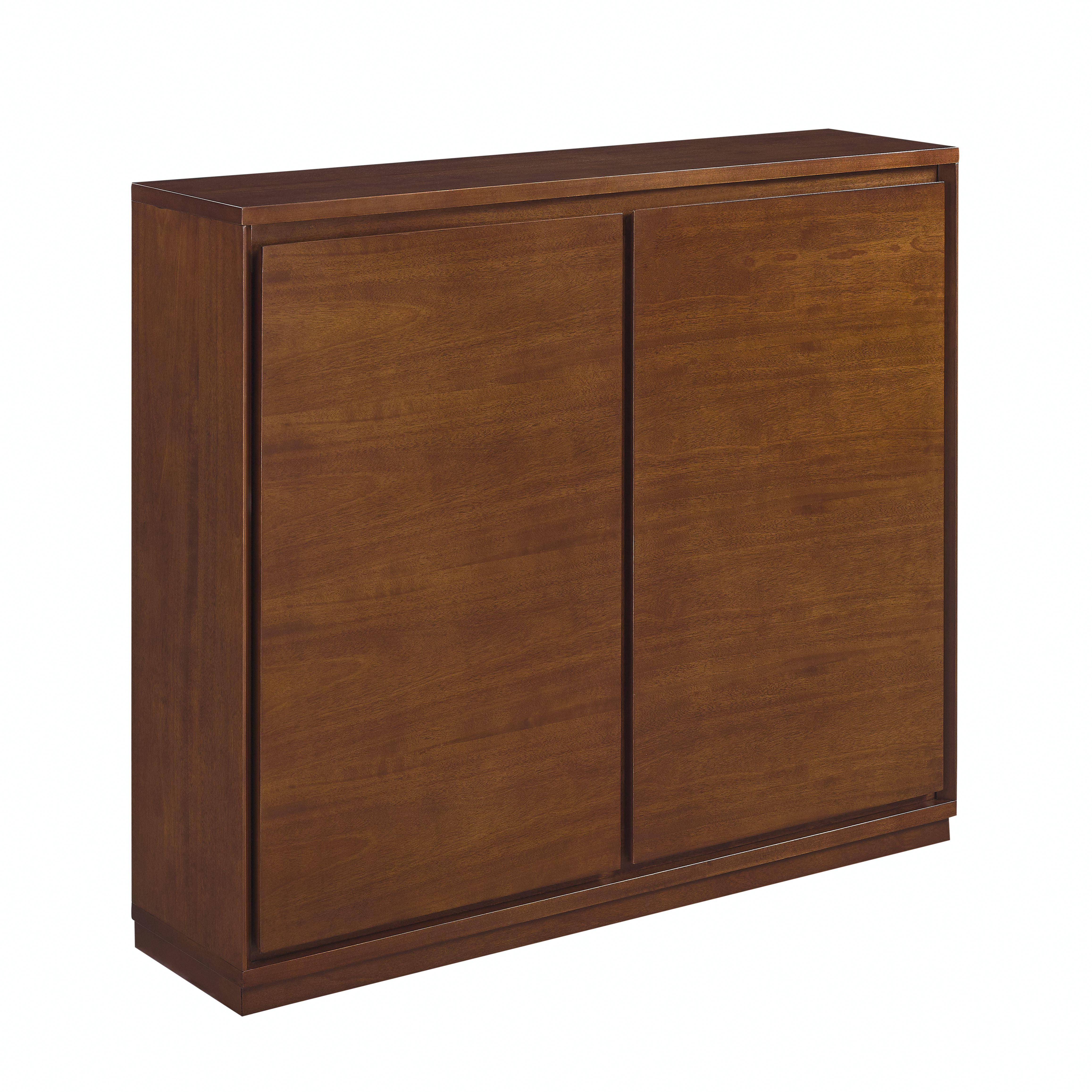 Walnut-colored Sideboard, Buffet Cabinet with 2 Outlet Holes, Storage Cabinet for Entryway, Hallway, Living Room, Kitchen, Dining Room, 39"×9.25"×32.63"