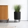 thumbnail image 3 of Veradek Mason Series Raised Demi 16" Planter with Stand Black/Black, 3 of 9