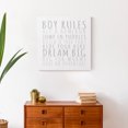 thumbnail image 4 of Creative Products Boy Rules Gray 20x20 Canvas Wall Art, 4 of 5