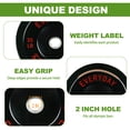 thumbnail image 6 of FlexWave 200LB Olympic Bumper Plate Set, 2-Inch Rubber Weight Plates with Steel Hub for Strength Training & Home Gym, 6 of 8