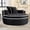 Black, variant on LJAN Round Sofa Bed,Memory Foam Sectional Sofa ,Convertible Cloud Couch with 3 Pillows Stainless Steel Cup Holder No Assembly Living Room Apartment Couch