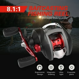yeacher Lixada AF103 Blue Left-Handed Baitcasting Reel with 11 Bearings,  6.3:1 Gear Ratio, CNC Aluminum Spool, Magnetic Brake System - Walmart.ca