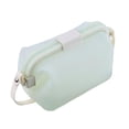 thumbnail image 4 of Silicone Lunch Box Contenedor de almacenamiento de alimentos Gran capacidad Gran capacidad Organizador de microondas plegable Bolsa de maquillaje para Verde claro, 4 of 9