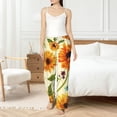thumbnail image 6 of Lsque Sunflowers And Butterflies Print Women's Pajama Pants, Lounge Pant - Comfortable Home Wear,Elastic Waistband, Stylish Design-XX-Large, 6 of 9