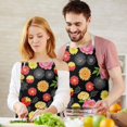 thumbnail image 3 of Pioneer Flower Floral Print Pattern Apron for Women and Men, Cotton Linen Waterproof with Pockets, Adjustable, 33x27 Inch for Kitchen, Gardening, BBQ, Salon, 3 of 6