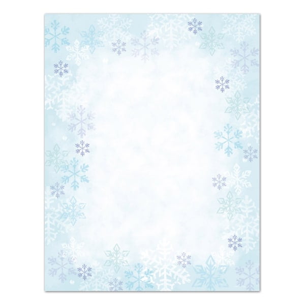 Great Papers!® Blue Flakes Letterhead Paper, 8 1/2' x 11', Pack Of 80