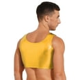 thumbnail image 2 of IEFIEL Mens Metallic Tank Top Sleeveless Shiny Crop Top Rave Festival Party Clubwear Gold One Size, 2 of 7