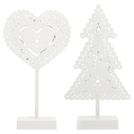 

Hollow-out Xmas Tree Love Heart Night Light Creative Lighting Desktop Adornment
