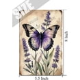 thumbnail image 5 of Retro Vintage Garden Lavender Flower and Butterfly Wall Art, Flower Aluminum Sign 5.5x8 Inches, Antique Wall Plaque Retro Art Decoration for Home Club Cabin Garage Store Bar Cafe Farm, 5 of 6