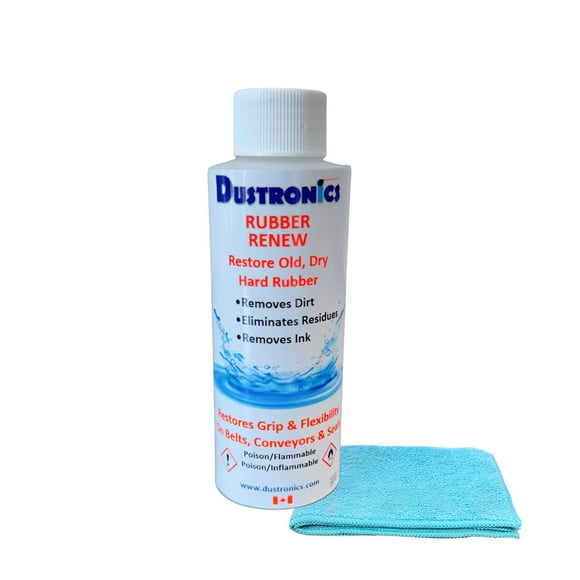 DUSTRONICS Premium Rubber Renew 8 oz, 250 ml with Bonus Micro Fibre Cloth. High Grade Rubber Restorer/Rejuvenator