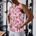 thumbnail image 5 of Zufioo Strawberry Popsicle Print Men's Vest, Sleeveless Quick-drying Muscle T-shirt, Suitable for Sports Fitness, Home Leisure Wear-Small, 5 of 7