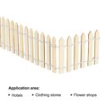 thumbnail image 3 of Uxcell Miniature Garden Fence 35 inch Long Wood Ornament Wooden Decorative Picket Fence Wood Color 2 Pack, 3 of 6