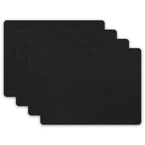 Aspire 4PCS Thickened Non-Slip Heat-Resistant Silicone Placemats Cutting Hot Mats Tablemats-Black